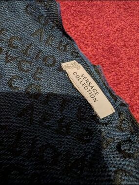 Versace Collection Navy & Black Logo Knit Shell